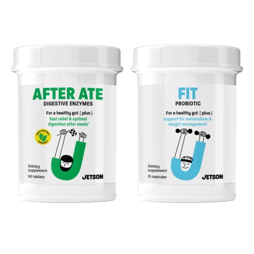 Jetson Probiotic & Digestive Enzyme Bundle - Fit Metabolism Supporting Probiotic Formulation & Digestive Enzymes For Fast Digestive Relief #TOP23