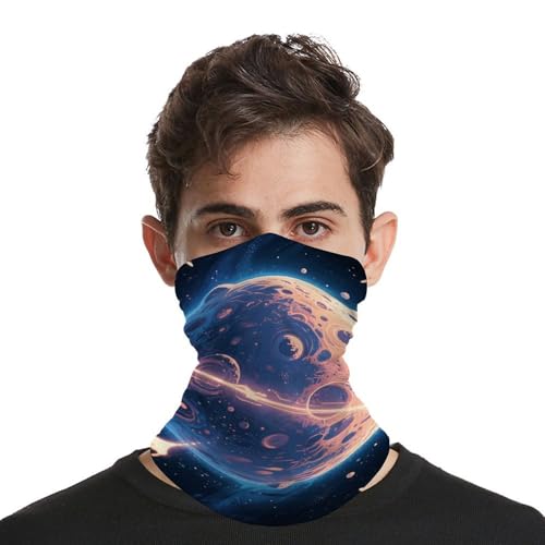 Mysterious Planet Neck Gaiter Face Cover Scarf, Breathable Sun Balaclava for Skiing Fishing Hiking Cycling4