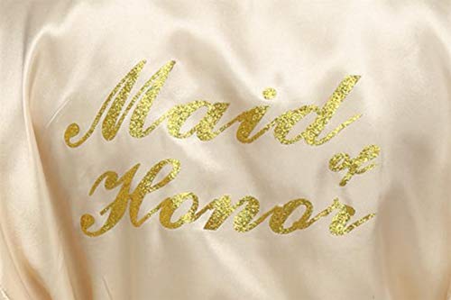 Image of Giova Women Bridal Robe for Bride and Bridesmaid Getting Ready Wedding Party Bathrobe