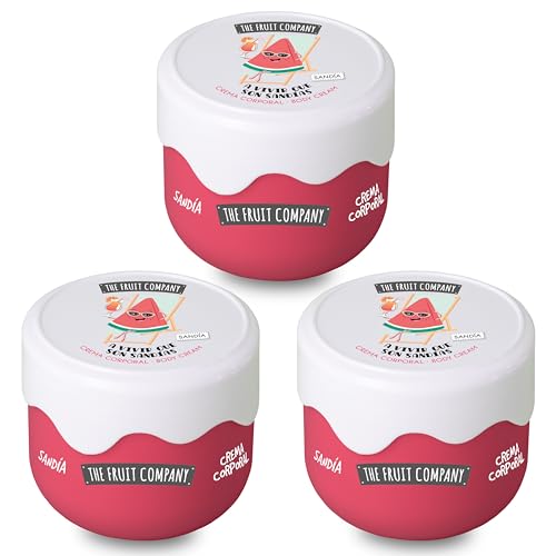 The Fruit Company - Crema Corporal Sandía Efecto Seda con aceite de aguacate. Fórmula vegana y cruelty free. 200 ml (3 uds.)