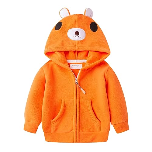 Mud Kingdom Fleece Hoodies Jacket for Boys Girls Full Zipper Long Sleeve Happy Halloween