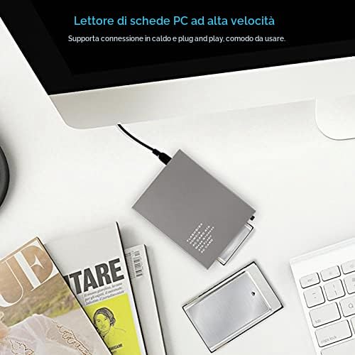 Pcmcia Card Reader Pcmcia Card Iron Usb2.0 A PC Ata Flash Memory Card Reader Adattatore Plug and Play per PC Computer