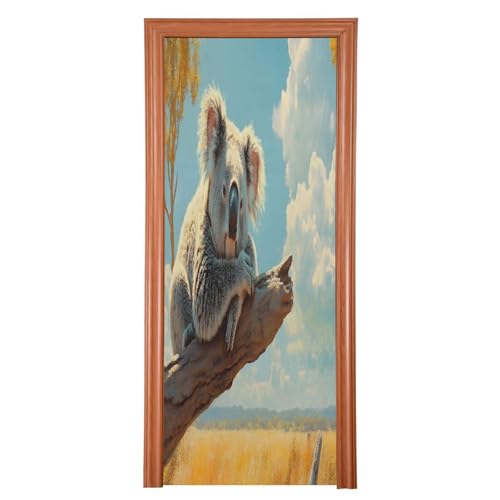 FLildon Wild Branch Koala Door Cover Decoration, Party Accessory Porch Decor for Festive Ornament Room Door Covers 35 x 79 Inch