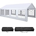 YITAHOME 13x26 ft Party Tent Outdoor Wedding Event Shelters Heavy Duty Upgraded Galvanized Canopy with Large White Roof, Removable Sidewalls & 2 Storage Bags