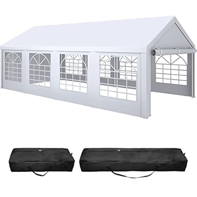 YITAHOME 13x26 ft Party Tent Outdoor Wedding Event Shelters Heavy Duty Upgraded Galvanized Canopy with Large White Roof, Removable Sidewalls & 2 Storage Bags