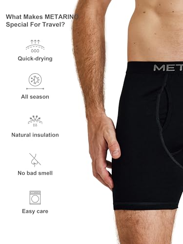 METARINO Outdoor-Ready Merino Wool Men's Underwear 3-Pack - Breathable Boxer Briefs for Hiking, Skiing & Trave2