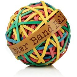 Industrial Grade 2WFX9 Rubber Band Ball, Assorted Color