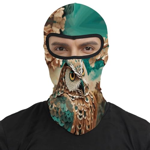 Pasamontañas para Hombre y Mujer con Estampado de Búho, Máscara Térmica para Clima Frío, Protección para Cara, Uso en Motociclismo y Esquí miniatura 2