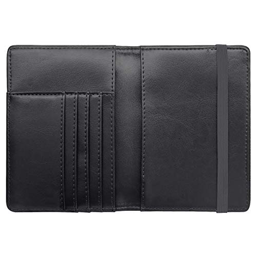 Coco Rossi Passport Holder Cover Rfid Blocking Cute Slim Travel Passport Wallet For Women,Black thumb #5