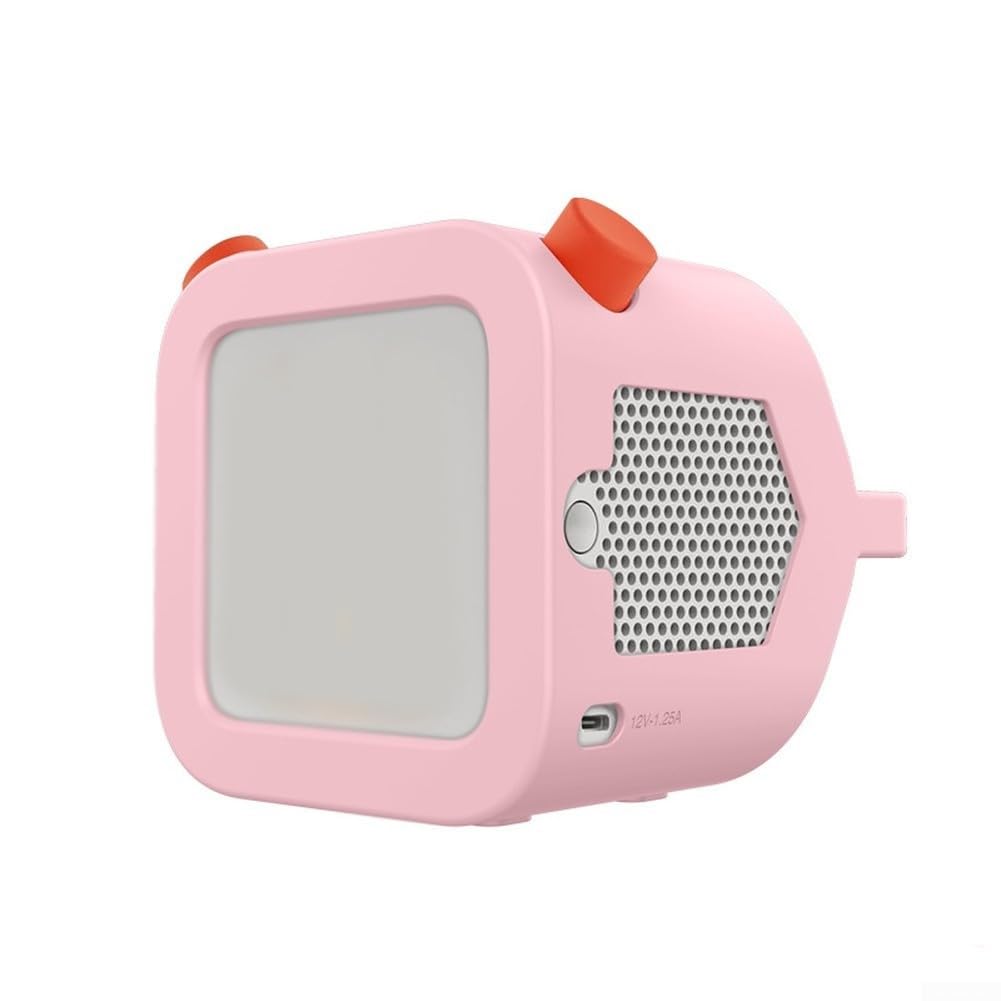 Anti-Slip Silicone Sleeve for Yoto Player 3rd Gen - Robust Protective Shell Box with Carry Loop - Bump for Proof Cover for Kids Travel - All Ports Accessible - Stylish Blue Pink Orange Gray(Pink)