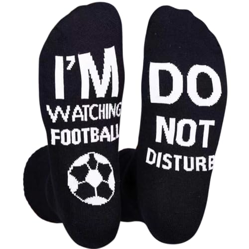 Himozoo Funny Socks, 'Do Not Disturb I'm Watching Football' Stitched, Stocking Fillers for Men Women, Christmas Birthday Fathers Gifts, Novelty Gift Socks For Husband Boyfriend