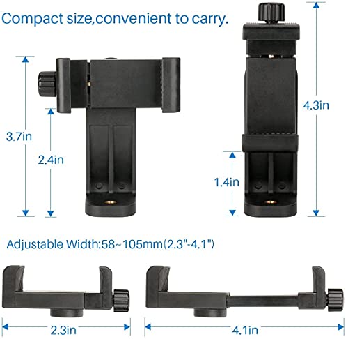Ulanzi Phone Tripod Adapter Mount, Adjustable Cell Phone Holder, Universal Smartphone Clamp, Vertical Horizontal Bracket For Iphone 11 Pro Max Xs Max X 8 Plus Samsung Google Oneplus Ring Light Selfie #TOP4