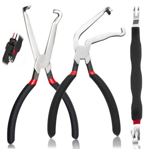 3Pcs Electrical Disconnect Pliers, Electrical Disconnect Pliers for Cars, 37960,37980, Electrical Connector Separator, Automotive Fuel Line Disconnect Tool, Push Tab Plugs Styles
