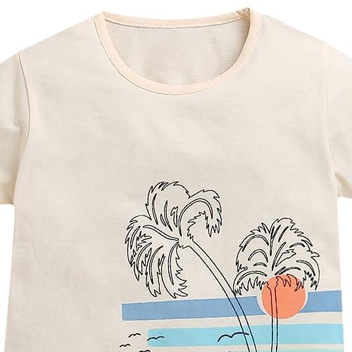 Image of Hopscotch Girls Cotton Graphic Print Regular Fit T-Shirt
