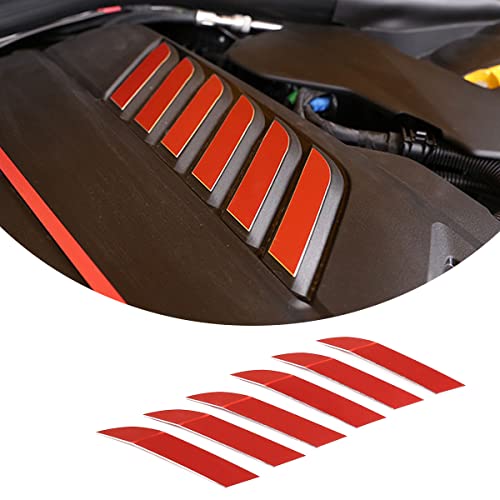 Compatible with Toyota Supra GR A90 A91 MK5 2018 2019 2020 2021 2022 2023 2024 Red Aluminum Alloy Car Engine Hood Cover Trim Patch
