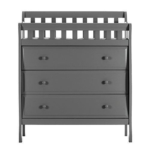 gray dresser changing table