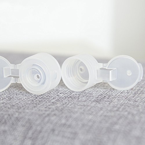 ALINK Travel Size Plastic Empty Toiletry Bottles, 30ml (1 oz) Pack of 6 Liquid Containers with Labels2