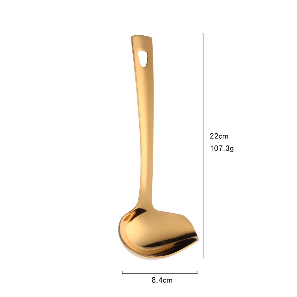 Lot De 4 Cuillères à Sauce Avec Bec Verseur Acier Inoxydable 20 Cm - Louche Argentée