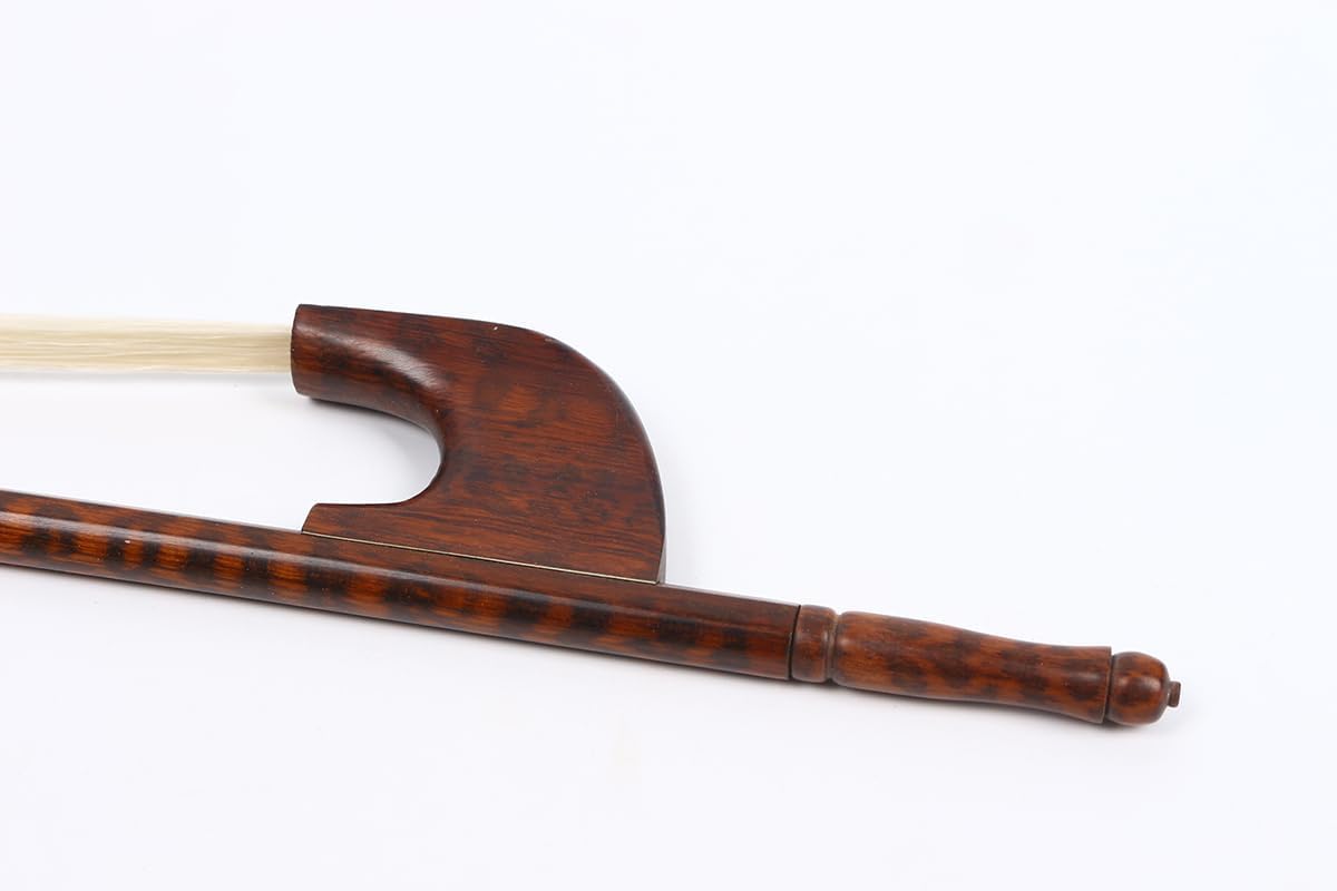 Double bass bow 3/4 Baroque style Snakewood Straight AAA Bow Hair Well Balance Handmade (German Style)