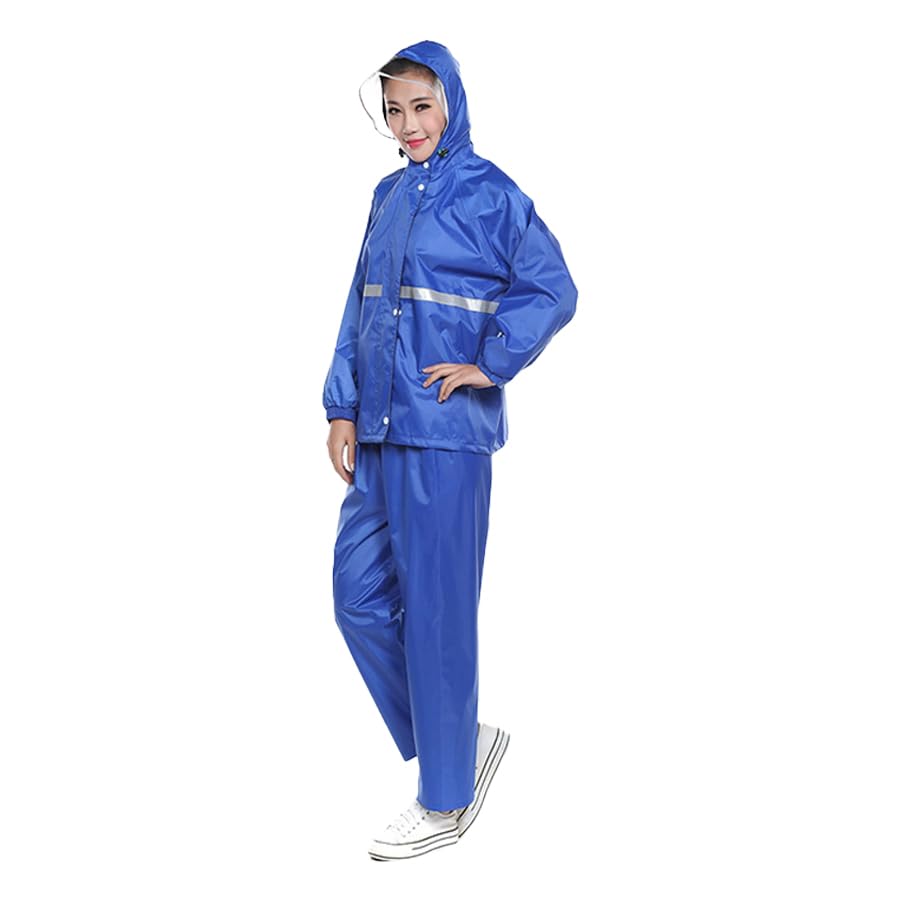 Cockatoo RNCT-01 Rain Coat with Pant for Men & Women, Oxford Material Rain Coat for Men & Women Waterproof, SkyBlue(6 Month Warranty)-picture-31