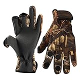 GRCQLWT Cycling Gloves All Finger Winter Gloves Anti-Skid Mittens Gloves Windproof Lined Thick Ski Gloves for Men Thermal Glove