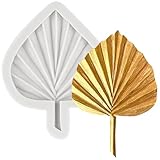 Moldes de silicona para cupcakes, 9,7 x 7,7 cm, hojas de palma, moldes de silicona para fondant, herramientas de decoración de pasteles, cupcakes, caramelos, arcilla, chocolate