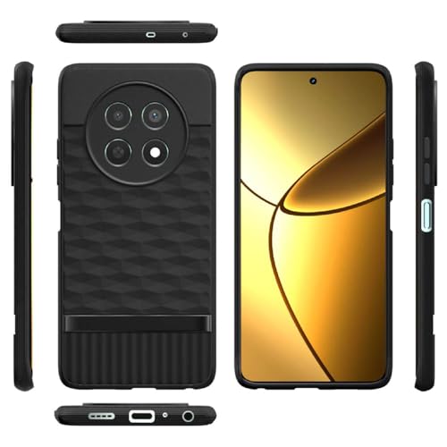 Image of Shockproof Case | Full Camera Protection | TPU Flexible Back Cover for Realme 12 5G / 13 5G / 12x 5G / C65 5G / Narzo 70x 5G / N65 5G (Matte Black)