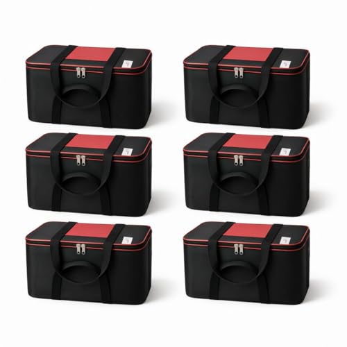 Image of Lazer Pack of 6 Large Underbed Storage Bags - Foldable, Moisture Proof Clothes & Bedding Organizer with Zipper - Wardrobe & Closet Storage (54x46x28 cm)