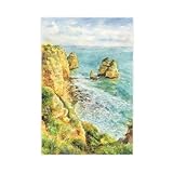UIYTYBGAG Lienzo decorativo para pared, diseño de Algarve, Lagos Portugal, 20 x 30 cm