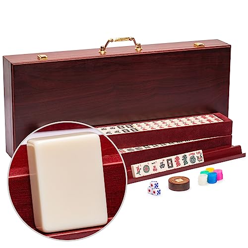 American Mahjong Set Classic con 166 Fichas y Estuche de Madera miniatura 1