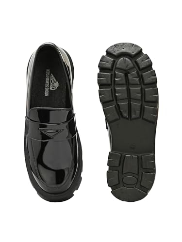 Image of Leo's Fitness Men's Patent Moccasin Shoes for Casual & Stylish Wear