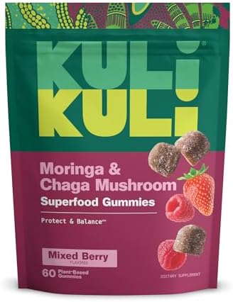 Kuli Kuli Super Energy Gummies – Energy Supplements with Moringa, Caffeine-Free Natural Energy Booster – 60 Non-GMO, Gluten-Free Moringa Gummies