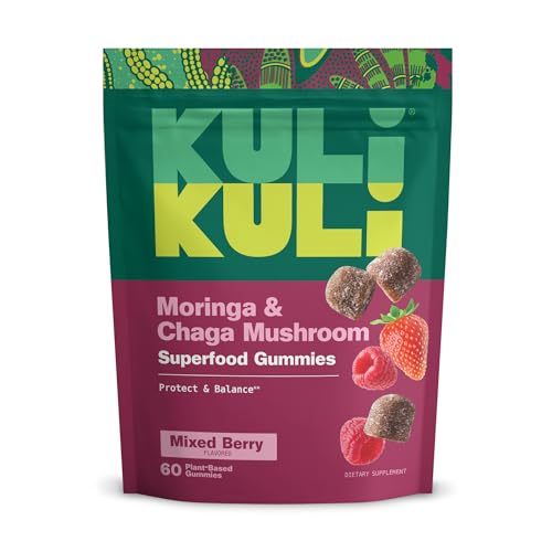 Kuli Kuli Super Energy Gummies - Energy Supplements with Moringa, Caffeine-Free Natural Energy Booster - 60 Non-GMO, Gluten-Free Moringa Gummies