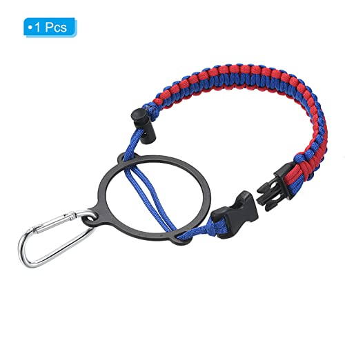 PATIKIL Water Bottle Holder, Paracord Handle Carrying Lanyard Strap Carrier with Ring for 12oz to 64oz Wide Mouth Bottles, Red, Blue - Image 3