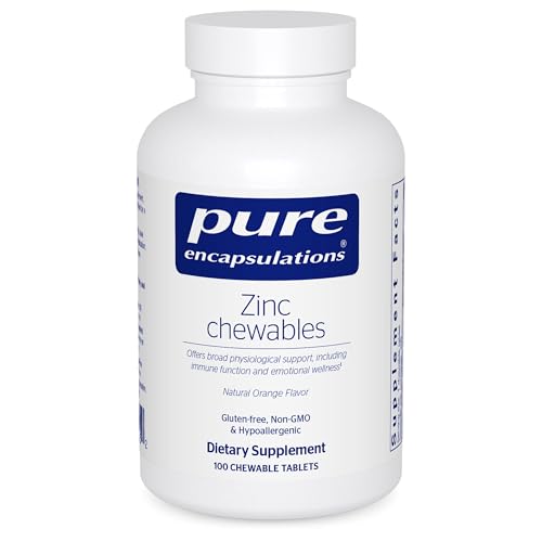 Pure Encapsulations Zinc Chewables | Supplement for Immune System Support Growth and Development and Wound Healing* | 100 Chewable Tablets | Natural Orange Flavor