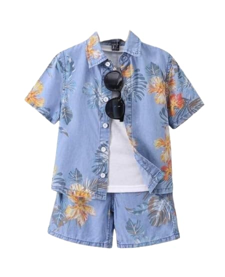 ocvitoPrint Cotton Ethnic Shirt and Shorts Coord Set for Infant Toddler Baby Boys