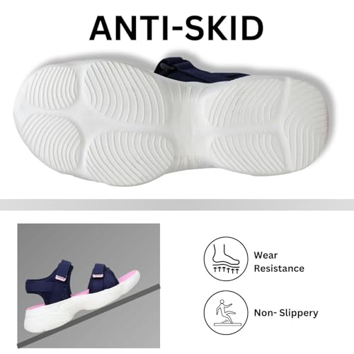 Image of TRASE Sports Sandals For Woman | Comfortable, Soft Cushioned Sole, Lightweight And Trendy Footwear | Adjustable Strap Womens Sandals | Casual And Stylish Floaters For Daily Use