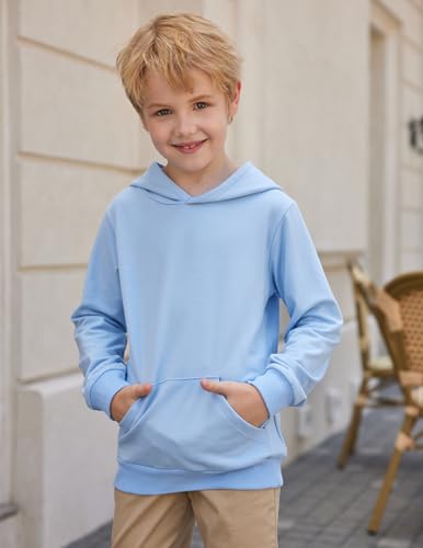 Image of Arshiner Unisex Kids Soft Pullover Hooded Sweatshirt with Pocket Basic Hoodies Sportswear Age 4-13 Years