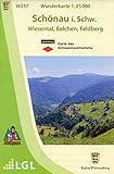  W257 Wanderkarte 1:25 000 Schönau im Schwarzwald: Wiesental, Belchen, Feldberg