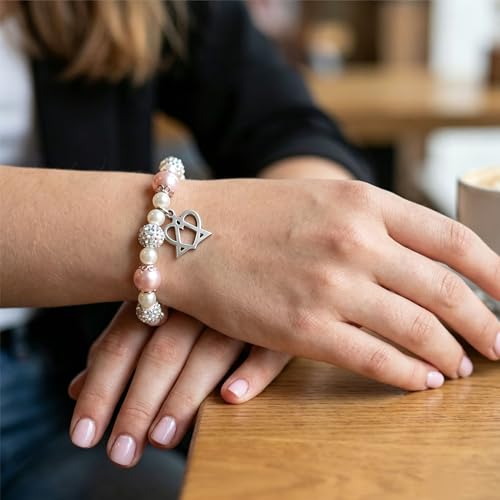Image of LZ EMOTION Natural Stone Adoption Bracelet Adoption Jewelry with Adoption Symbol Adoption Day Gifts for Adoptive Parents Gotcha Day Gift, Thank You Gifts