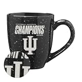Rico Industries NCAA Indiana Hoosiers 2026 Football National Champions 16 oz Team Color Laser Engraved Speckled Ceramic Coffee Mug