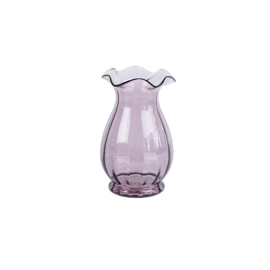 Crafts Colorful Vases, Apartment Store Shop Window Vase Small Handmade Glass Vase Wave Mouth Decorative Vase home decoration