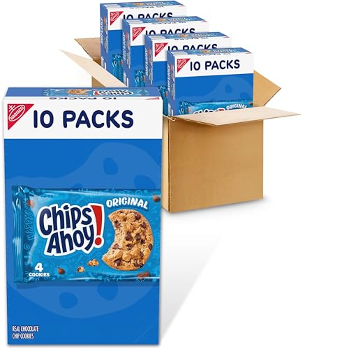 CHIPS AHOY! Original Chocolate Chip Cookies, 40 Snack Packs (4 Co...
