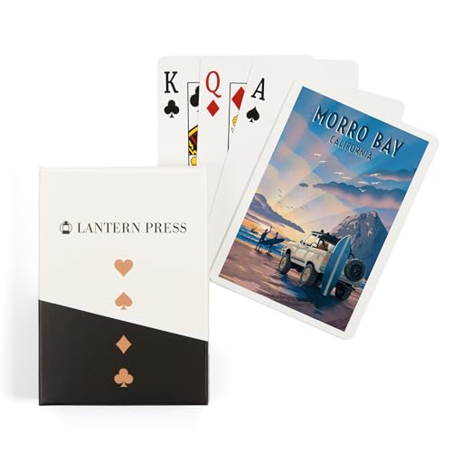 Morro Bay California Litografía Baraja 52 Cartas Tamaño Póker