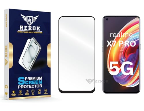 Image of Gorilla Tempered Glass Screen Protector Compatible with Realme X7 Pro 5G [Pack of 1] | Edge-to-Edge, Bubble-Free, Case Friendly, Easy Installation Kit
