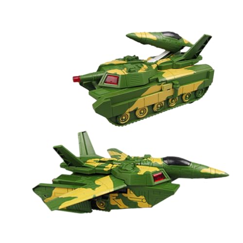 Coche de juguete y avión para niños pequeños con tanque coleccionable 4