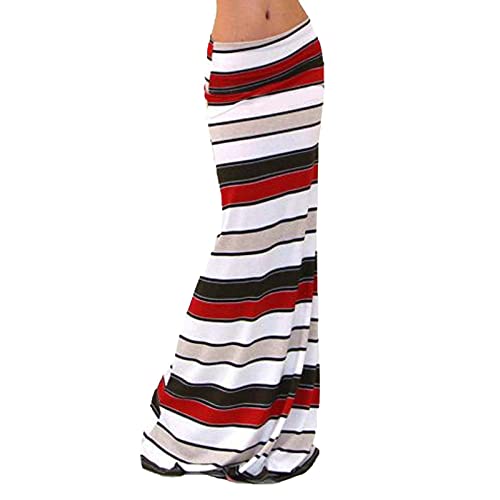 Jupe Longue Femme TIMEMEAN - Imprimé Fleuri Ou Tie-Dye, Taille Haute Élastique - Style Bohème