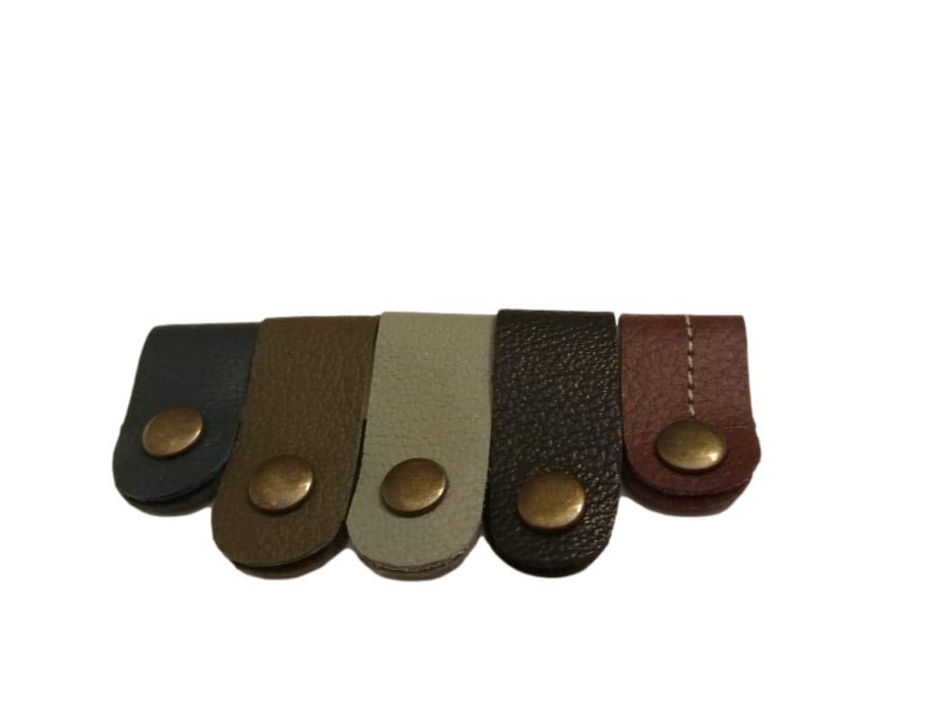 LEART Leather Cord Organizer – Premium Cable Organizer for Appliances, Headphones, USBs, Chargers, Power Cables | Durable Cord Protector, Cable Management for Office, Home, Travel (Pack of 5)