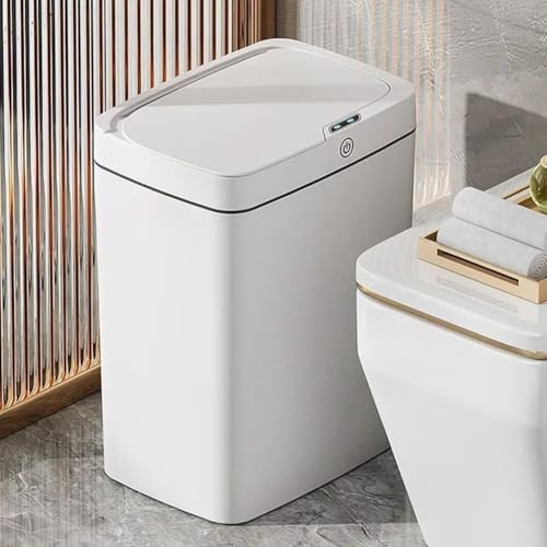 Cubo de basura para cocina y baño con sensor en color verde moderno 3