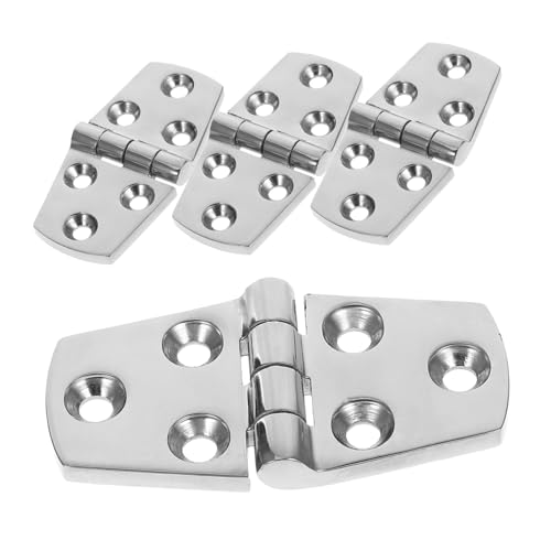VALICLUD 4pcs Marine Grade Stainless Steel Deck Hinges Yacht Hardware Boat Hinges Boat Stainless Steel